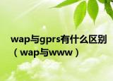 wap与gprs有什么区别（wap与www）