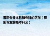 舞蹈专业本科和专科的区别（舞蹈专业的是本科么）