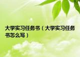大学实习任务书（大学实习任务书怎么写）