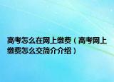 高考怎么在网上缴费（高考网上缴费怎么交简介介绍）