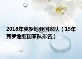 2018年克罗地亚国家队（15年克罗地亚国家队排名）