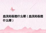 血洗知春路什么梗（血洗知春路什么梗）