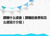 蹒跚什么读音（蹒跚的意思和怎么读简介介绍）