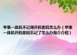 苹果一体机不记得开机密码怎么办（苹果一体机开机密码忘记了怎么办简介介绍）