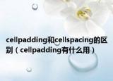 cellpadding和cellspacing的区别（cellpadding有什么用）