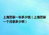 上海警察一年多少钱（上海警察一个月拿多少啊）