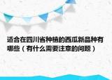 适合在四川省种植的西瓜新品种有哪些（有什么需要注意的问题）