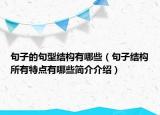 句子的句型结构有哪些（句子结构所有特点有哪些简介介绍）