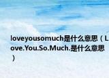 loveyousomuch是什么意思（Love.You.So.Much.是什么意思）