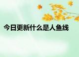今日更新什么是人鱼线
