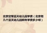 北京空军蓝天幼儿园学费（北京有几个蓝天幼儿园啊年学费多少呀）