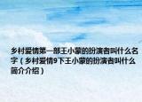 乡村爱情第一部王小蒙的扮演者叫什么名字（乡村爱情9下王小蒙的扮演者叫什么简介介绍）