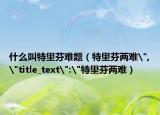 什么叫特里芬难题（特里芬两难