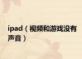 ipad（视频和游戏没有声音）