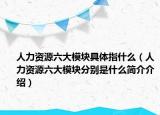 人力资源六大模块具体指什么（人力资源六大模块分别是什么简介介绍）