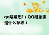 qq啥意思?（QQ概念版是什么意思）