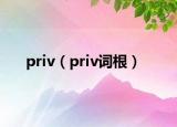 priv（priv词根）