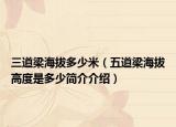 三道梁海拔多少米（五道梁海拔高度是多少简介介绍）