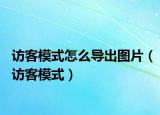 访客模式怎么导出图片（访客模式）