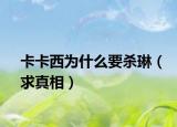 卡卡西为什么要杀琳（求真相）