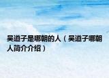 吴道子是哪朝的人（吴道子哪朝人简介介绍）