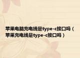 苹果电脑充电线是type-c接口吗（苹果充电线是type-c接口吗）