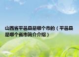 山西省平邑县是哪个市的（平邑县是哪个省市简介介绍）