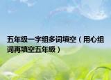 五年级一字组多词填空（用心组词再填空五年级）