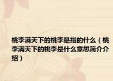 桃李满天下的桃李是指的什么（桃李满天下的桃李是什么意思简介介绍）