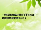 一颗核弹的威力相当于多少tnt（一颗核弹的威力有多大?）