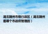 湖北随州市级行政区（湖北随州是哪个市政府管理的）