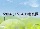 59×4（15+4 15怎么做）