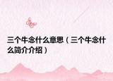三个牛念什么意思（三个牛念什么简介介绍）