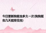 今日更新狗驱虫多久一次(狗狗驱虫几天能排完虫)