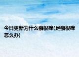 今日更新为什么癣很痒(足癣很痒怎么办)