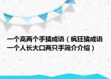 一个高两个手猜成语（疯狂猜成语一个人长大口两只手简介介绍）