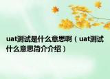 uat测试是什么意思啊（uat测试什么意思简介介绍）