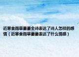 近寒食雨草萋萋全诗表达了诗人怎样的感情（近寒食雨草萋萋表达了什么情感）