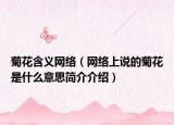 菊花含义网络（网络上说的菊花是什么意思简介介绍）