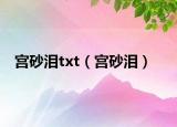 宫砂泪txt（宫砂泪）
