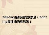 fighting是加油的意思么（fighting是加油的意思吗）