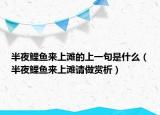 半夜鲤鱼来上滩的上一句是什么（半夜鲤鱼来上滩请做赏析）