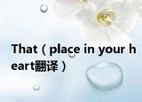 That（place in your heart翻译）