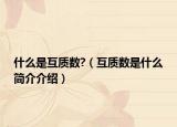什么是互质数?（互质数是什么简介介绍）