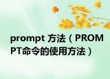 prompt 方法（PROMPT命令的使用方法）