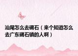 汕尾怎么去碣石（来个知道怎么去广东碣石镇的人啊）