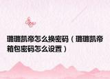 璐璐凯帝怎么换密码（璐璐凯帝箱包密码怎么设置）