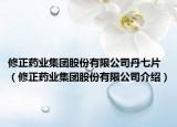 修正药业集团股份有限公司丹七片（修正药业集团股份有限公司介绍）