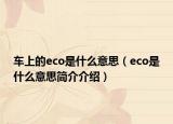 车上的eco是什么意思（eco是什么意思简介介绍）