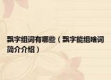 飘字组词有哪些（飘字能组啥词简介介绍）